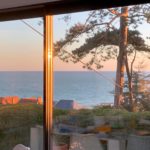 Maison vue mer Pourville-sur-Mer depuis le salon au lever du soleil