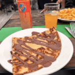 Crêpe au chocolat servie aux Cabines à Pourville-sur-Mer